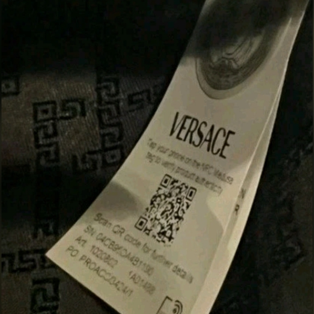 Versace Greca Coated Canvas Leather Pink/Black Tote Bag w COA (NWT) RETAIL $1125 - Picture 15 of 15